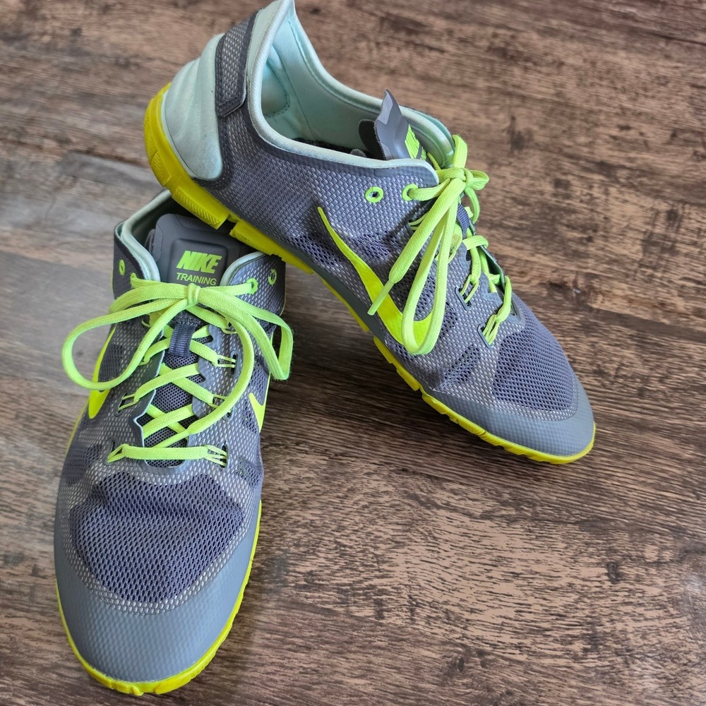 NIKE Free Trainer 3.0 V2 Mens Size 12 Grey Volt Yellow Training Shoes 599259-003
